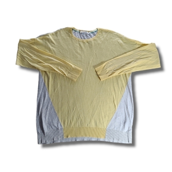 BODEN Yellow Heathered Grey Crewneck Sweater - Picture 1 of 3